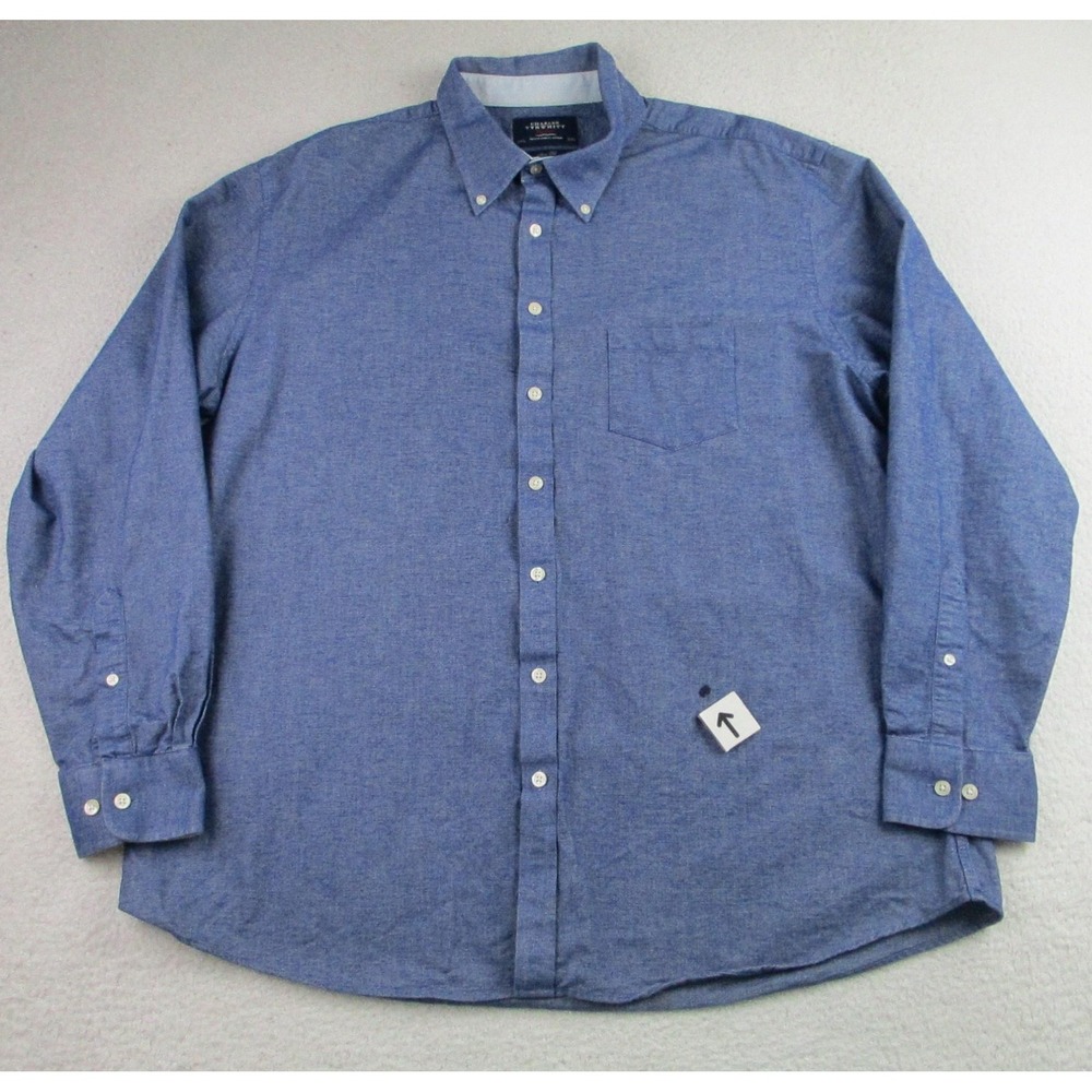 Charles Tyrwhitt Shirt Mens 2XL Slim Fit Button Down Long Sleeve Stain Resistant